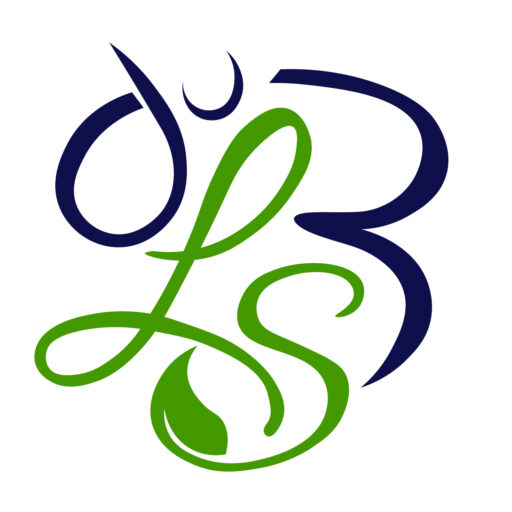 Blue Lounge Spa logo with stylized green and blue lettering.