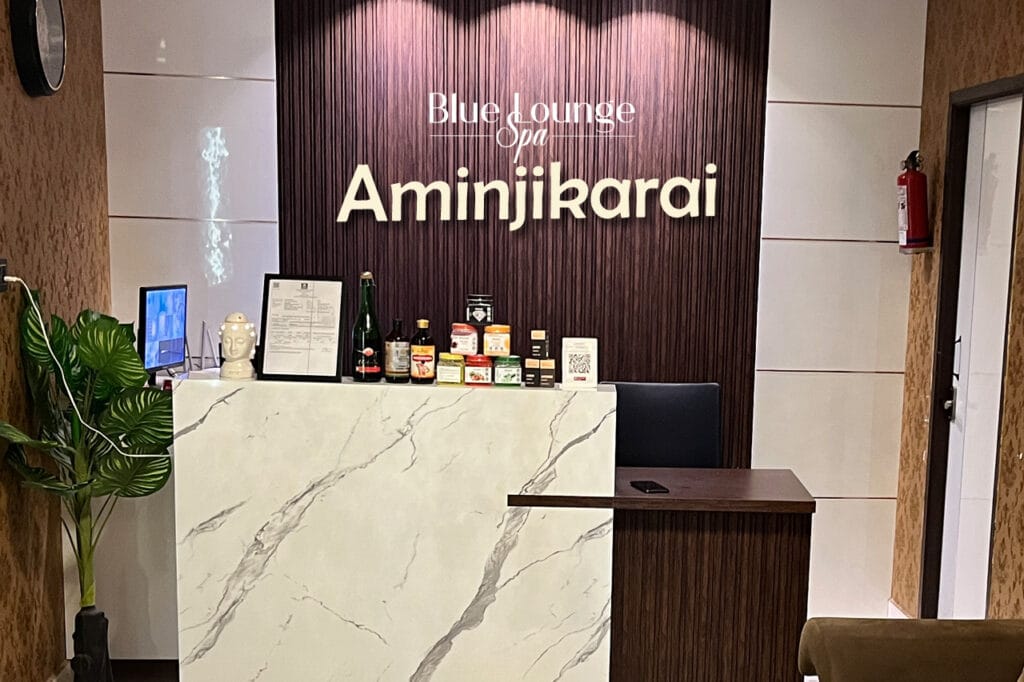 Aminjikarai reception blue lounge spa and massage centre