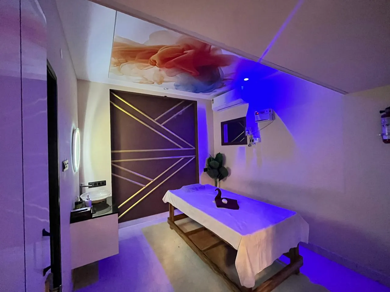 blue lounge spa interior