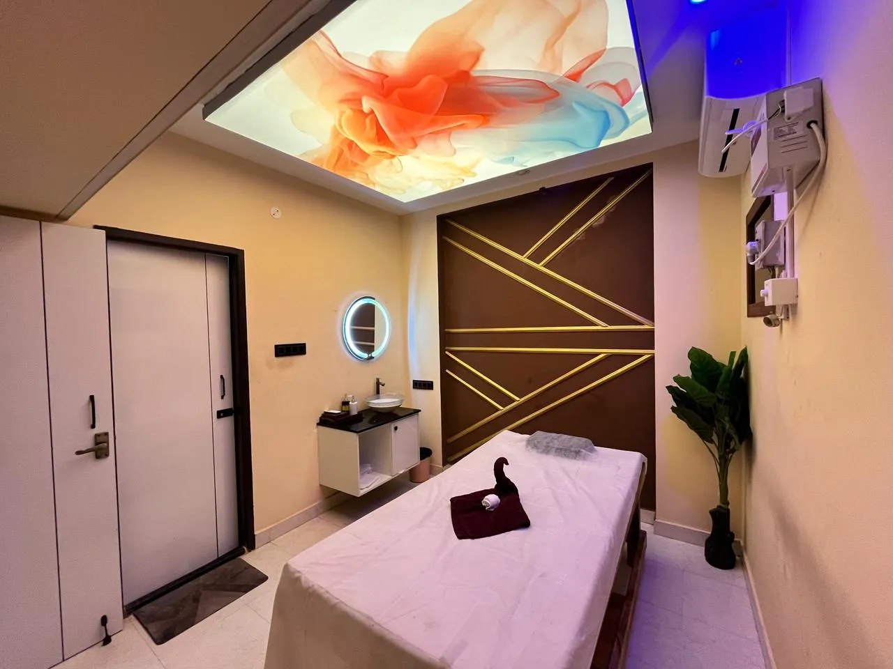 blue lounge spa interior