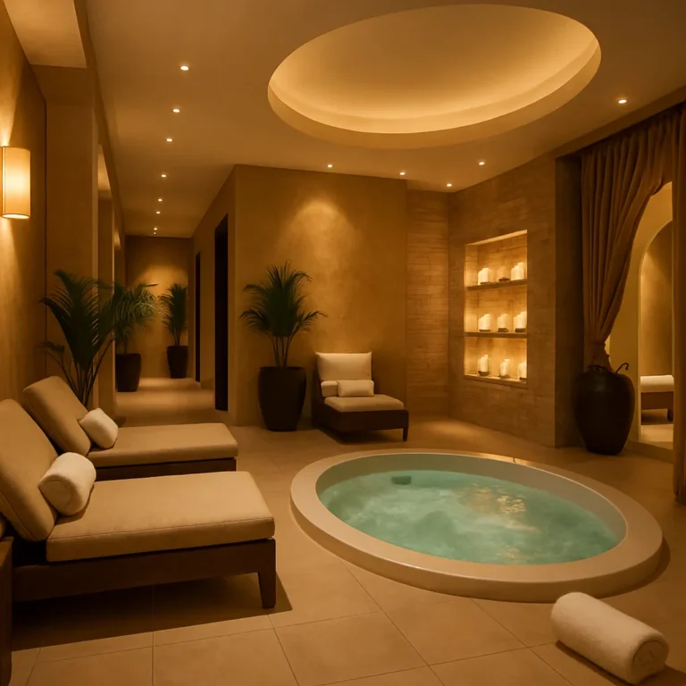 Woman Receiving Massage Therapy at Blue Lounge Spa