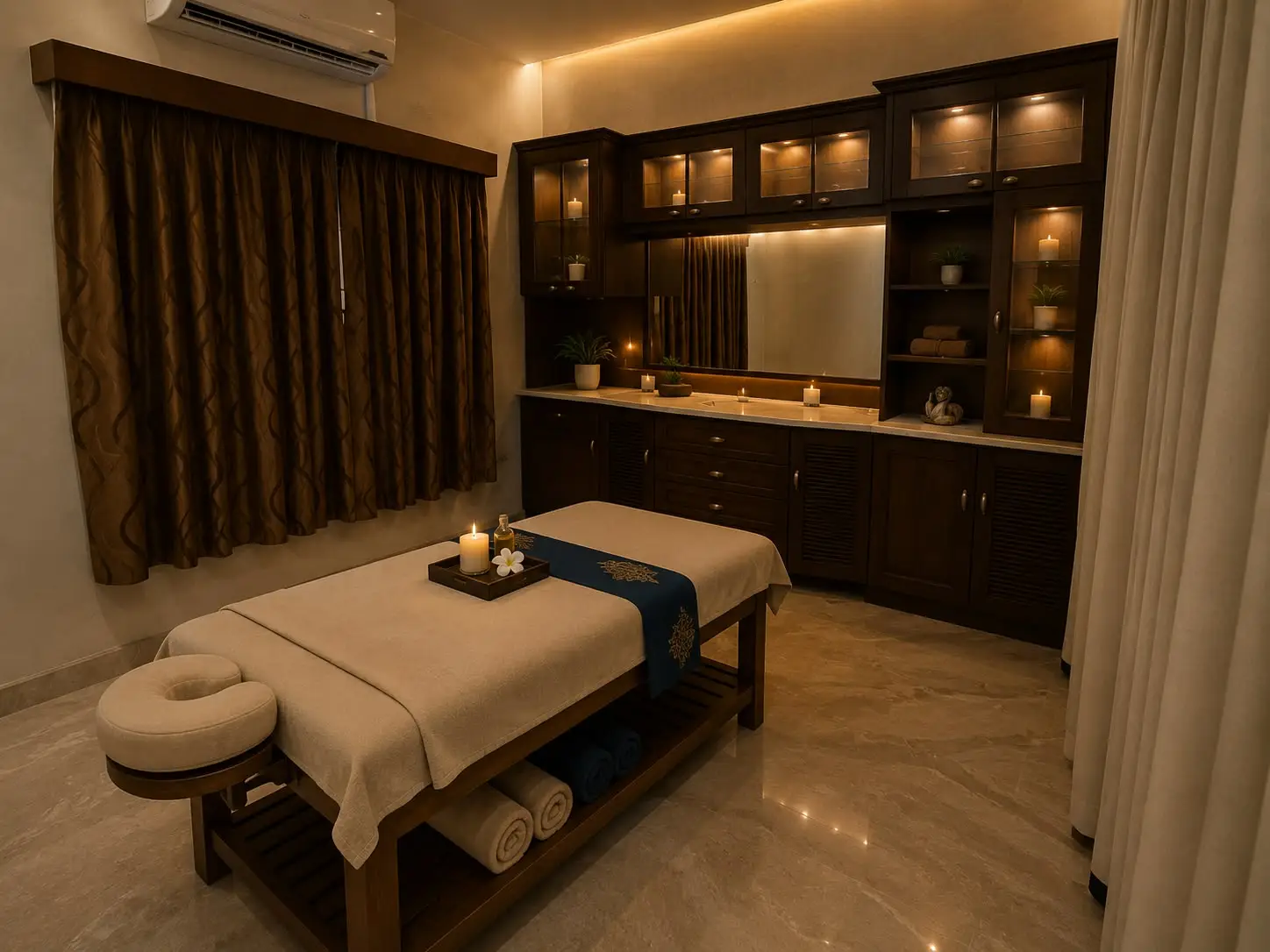blue lounge spa interior
