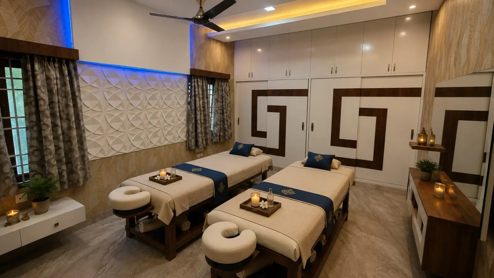 blue lounge spa interior